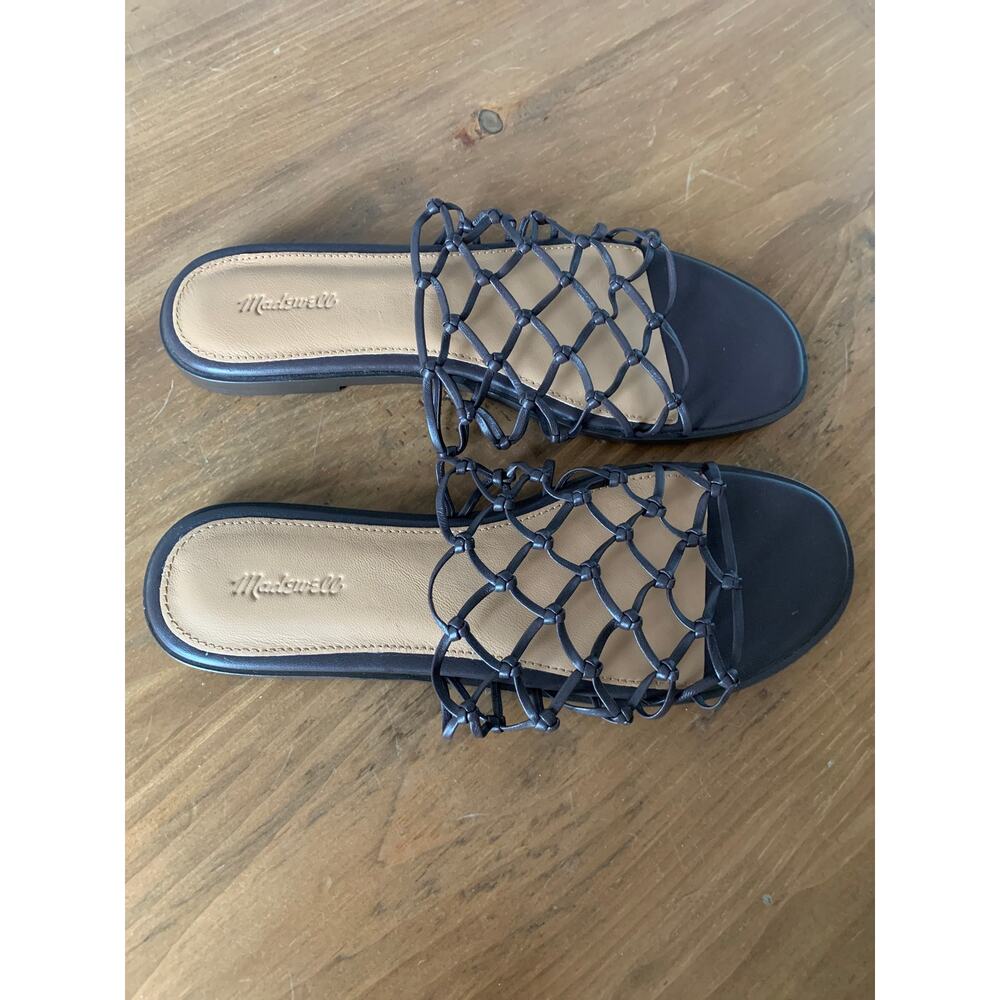 Madewell Danika Sandals Women’s Sandals Knotted Sz 8.5 Summer Chocolate Raisin - Picture 3 of 11